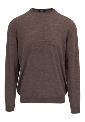 Fedeli crew-neck wool sweater - Brown
