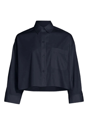 TWP Superfine pocket cropped shirt - Blue