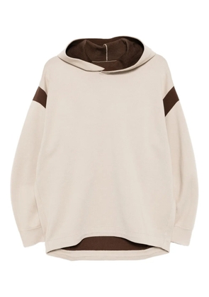 CROQUIS spliced hoodie - Neutrals