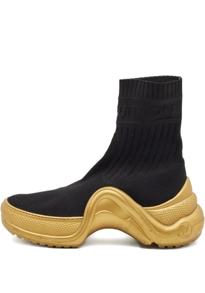 Louis Vuitton Pre-Owned Archlight knit high-top boots - Black