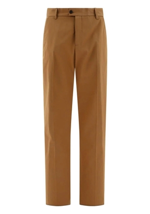 Alexander McQueen gabardine straight-leg trousers - Brown
