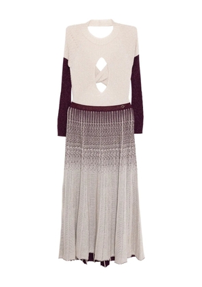 Saiid Kobeisy Degrade knitted dress - Purple