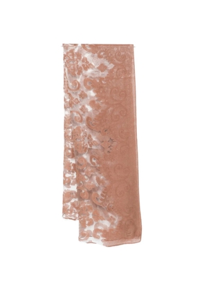 TWINSET floral-pattern scarf - Brown