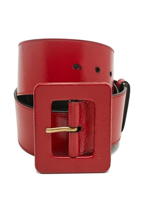 Saint Laurent Pre-Owned leather buckle belt - Red