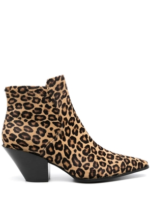 Roberto Festa Frediana leopard-print 65mm boots - Brown