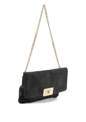 Michael Michael Kors python-embossed leather chain bag - Black