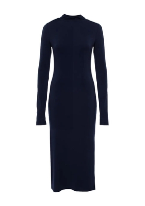 alice + olivia high-neck long-sleeve dress - Blue