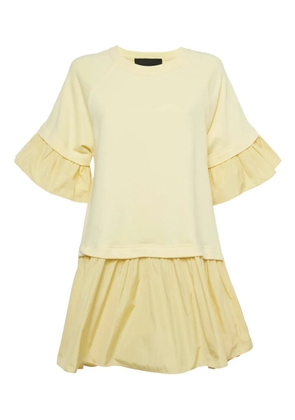Valentino Garavani Pre-Owned ruffled asymmetrical mini dress - Yellow