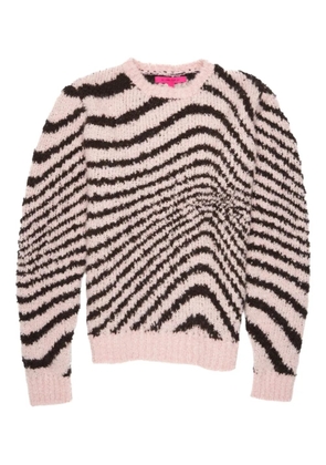 The Elder Statesman zebra-print sweater - Pink