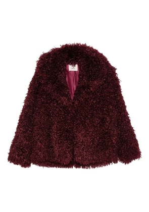 Aniye By curly-effect faux-fur jacket - Red