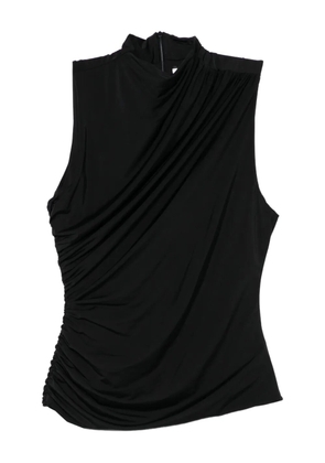 MARSEM draped high-neck top - Black