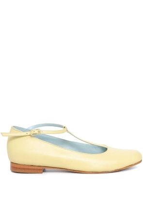 Sarah Chofakian leather ballerina shoes - Yellow