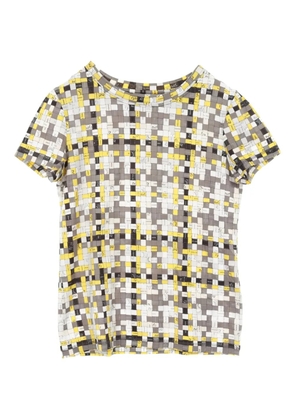 Hermès Pre-Owned 2010s Bolduc-check T-shirt - Grey