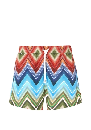 Missoni zigzag-print swim shorts - Blue