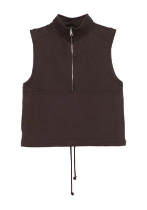 Mhl By Margaret Howell half-zip funnel-neck top - Brown