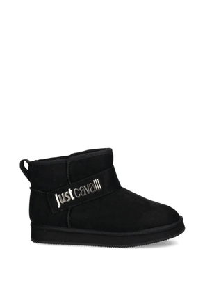 Just Cavalli logo-strap boots - Black