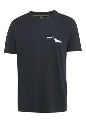 BOSS logo-detail T-shirt - Blue