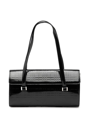 Burberry Pre-Owned 2000-2017 House Check Embossed Patent shoulder bag - Black