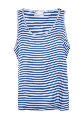 Pierre-Louis Mascia striped silk tank top - Blue