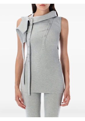 Ottolinger button sleeveless top - Grey