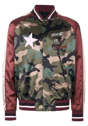 Valentino Garavani x Jamie Reid satin bomber jacket - Green