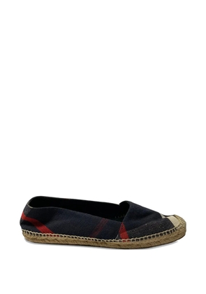 Burberry Pre-Owned check-pattern espadrilles - Blue