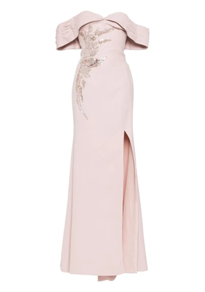 Saiid Kobeisy embellished long dress - Pink