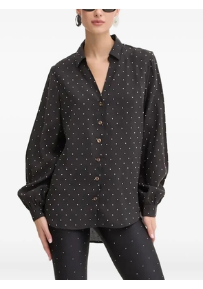 NEVER FULLY DRESSED embellished long-sleeved shirt - Black