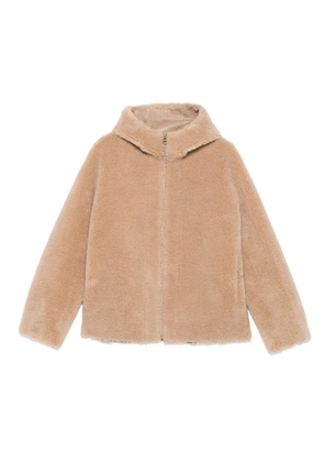 Maje hooded zip-up jacket - Brown
