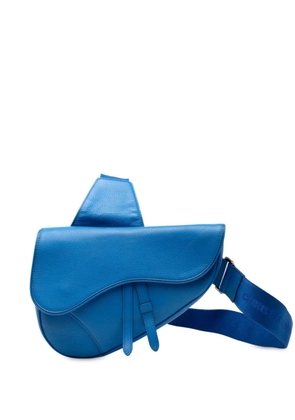 Christian Dior Pre-Owned 2019 Grained Calfskin Saddle crossbody bag - Blue