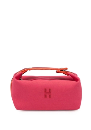 Hermès Pre-Owned 2021-2025 Small Toile Bride A Brac Case vanity bag - Pink