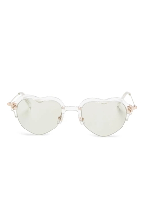 Megane and Me Carrie heart-frame sunglasses - White