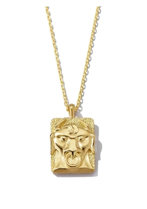 David Webb 18K yellow gold and platinum Taurus-zodiac diamond necklace