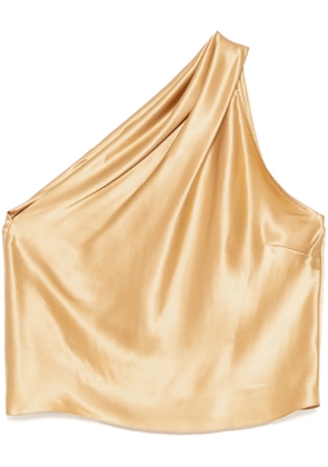 Michelle Mason asymmetrical halter neck top - Gold