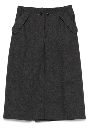 Giorgio Armani Pre-Owned 1990s wool mini skirt - Grey