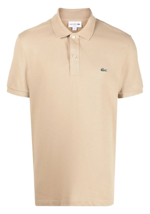 Lacoste appliqué-logo short-sleeve polo shirt - Neutrals