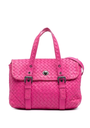 Bottega Veneta Pre-Owned 2012-2025 Nappa Intrecciato Flap satchel - Pink