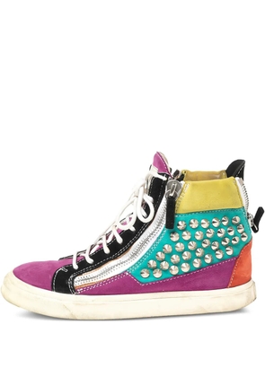 Giuseppe Zanotti Vintage Spike studded high-top sneakers - Pink