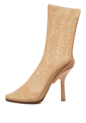 Burberry Pre-Owned 110mm mesh ankle boots - Neutrals