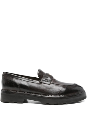 Eleventy embedded-coin loafers - Brown