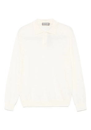 Canali long-sleeve polo shirt - Neutrals