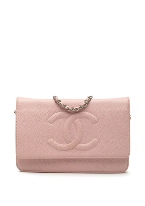 CHANEL Pre-Owned 2012 CC Caviar Wallet On Chain crossbody bag - Pink