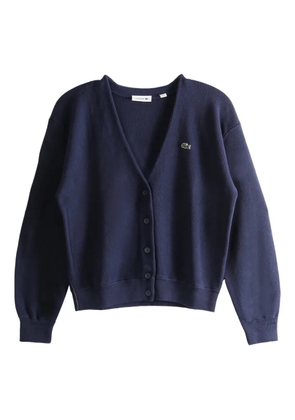 Lacoste buttoned V-neck cardigan - Blue