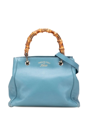 Gucci Pre-Owned 2000-2015 Small Calfskin Bamboo Shopper satchel - Blue