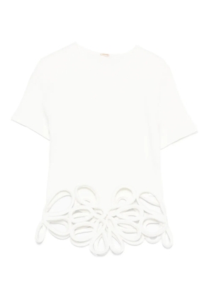 Cult Gaia floral-lace T-shirt - White