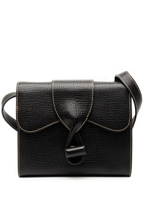 Loewe Pre-Owned 2000-2025 Leather Toggle Flap crossbody bag - Black