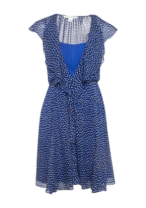 DVF Diane von Furstenberg polka dot-pattern silk dress - Blue