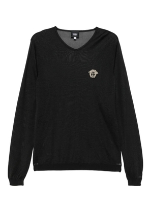 Versace Pre-Owned 2000s Medusa-emblem V-neck sweater - Black