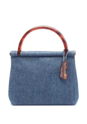 CHANEL Pre-Owned 1997-1999 CC Denim Tortoise Top Handle handbag - Blue
