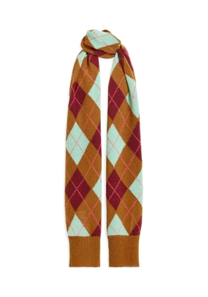 Essentiel Antwerp argyle jacquard scarf - Orange
